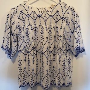 Embroidered cropped top size large